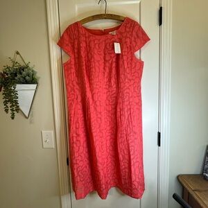 CJ Banks Coral Cap Sleeve Dress NWT